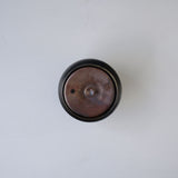 ●25-YT105 黒唐津 壺 蓋付