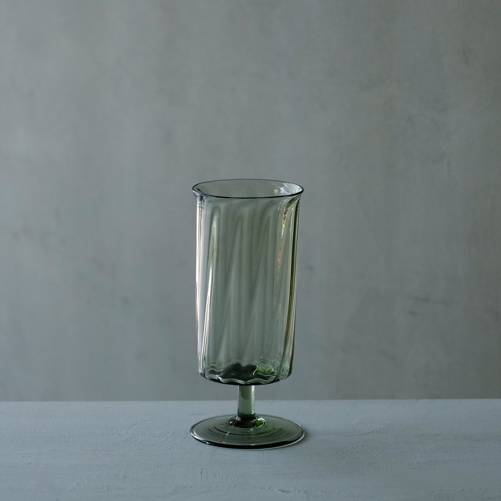 ●26-TE-12 アイスコーヒーグラス MOSS GREEN モール
