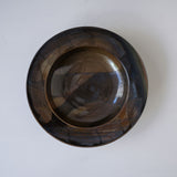 ●25-YT128 窯変黒唐津 リム皿