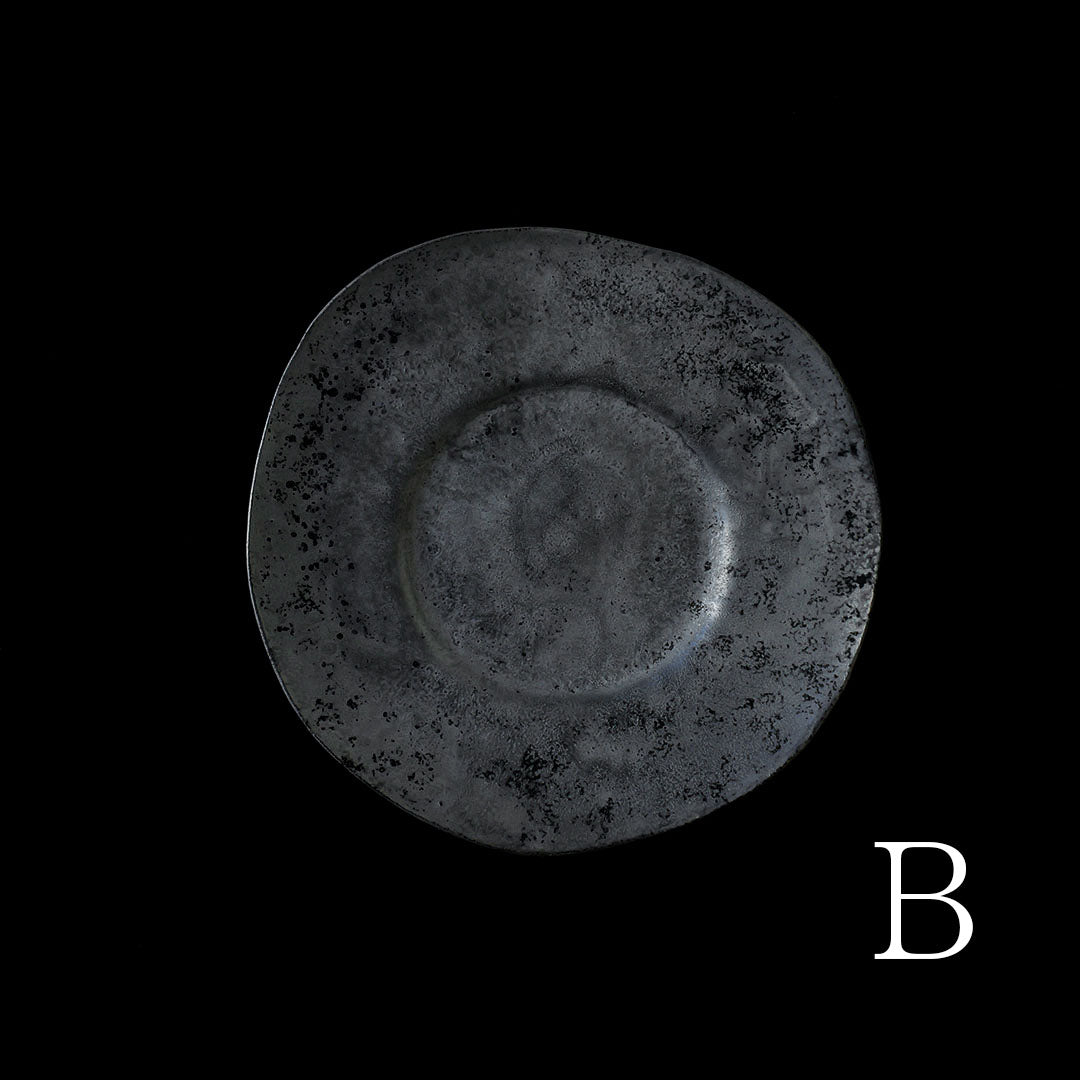 ●25-IY-13銀&白金リムプレート(約21㎝)