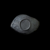 ●25-IY-14銀&白金楕円高台皿/小さ目