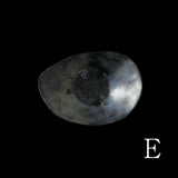 ●25-IY-14銀&白金楕円高台皿/小さ目