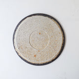 ●24-MM Miyagi Pottery 26cm Rim Plate with Black Glaze