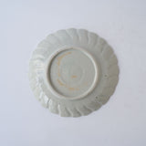 23-18 Shingo Oka Underglaze Blue Plate with Foliate Rim