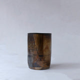 ●24-TY-19 Yohen Black Karatsu Cylindrical Vessel