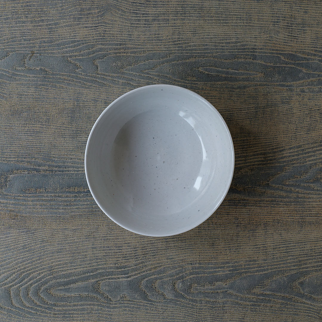 ●24-TS 22 Tomoko Sakai - White Porcelain Round Bowl (165mm)