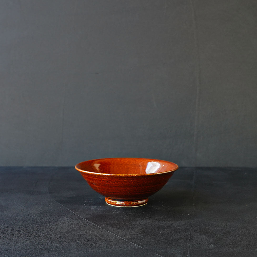 Yamahon Toubo Small Bowl Amber Glaze