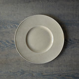 ●25-AF-33 たたらリム皿(大) 灰