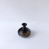 ●24-TY-36 Yohen Black Karatsu Flower Vessel