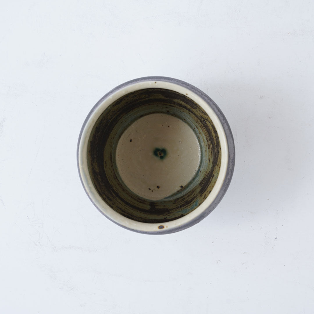 23-38 Shingo Oka Azure Underglaze Iron Painting Bowl