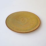 ●23-MM-53 Miyagi Pottery 25cm Plate, Yamabuki Yellow