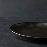 26-AS-51 Hikime-zara (Lathe-turned Grain Large Plate) – Black