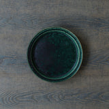 ●24-MS 51 Michikazu Sakai - Oribe Glaze 18cm Plate