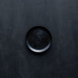 26-AS-53 Hikime-zara (Lathe-turned Grain Small Plate) – Black