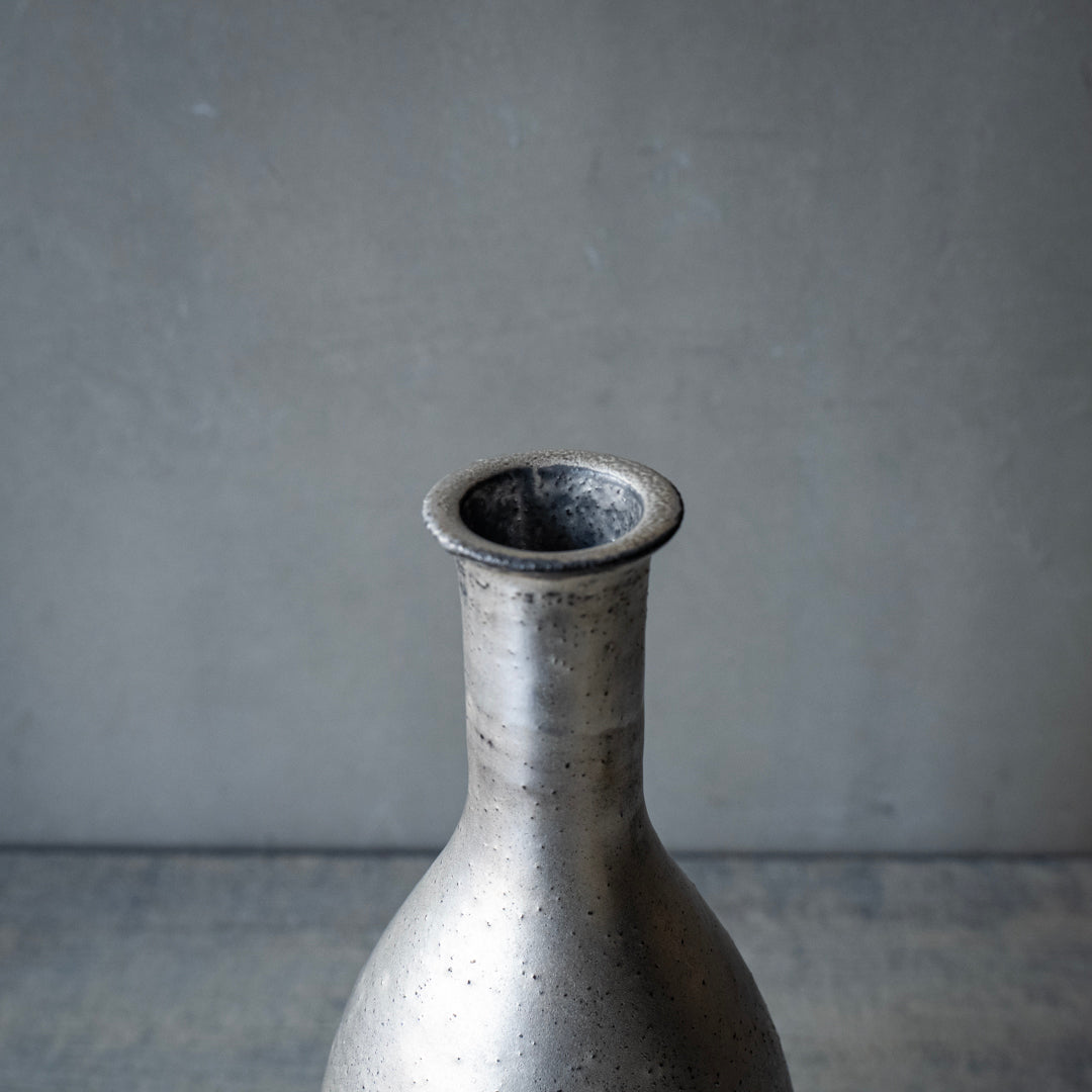 ●25-AF-55 花器(ボトル中) 銀