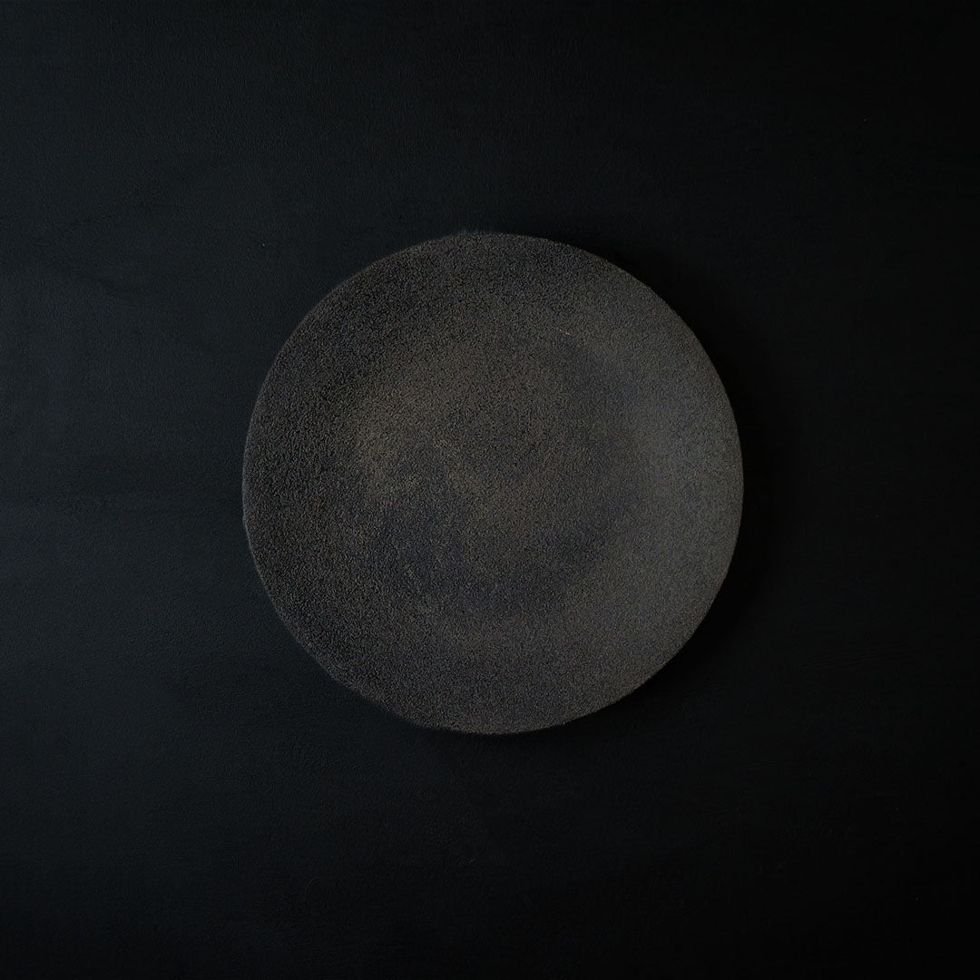 ●25-KF Sabi-urushi Plate 21cm Black