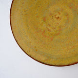 ●23-MM-53 Miyagi Pottery 25cm Plate, Yamabuki Yellow
