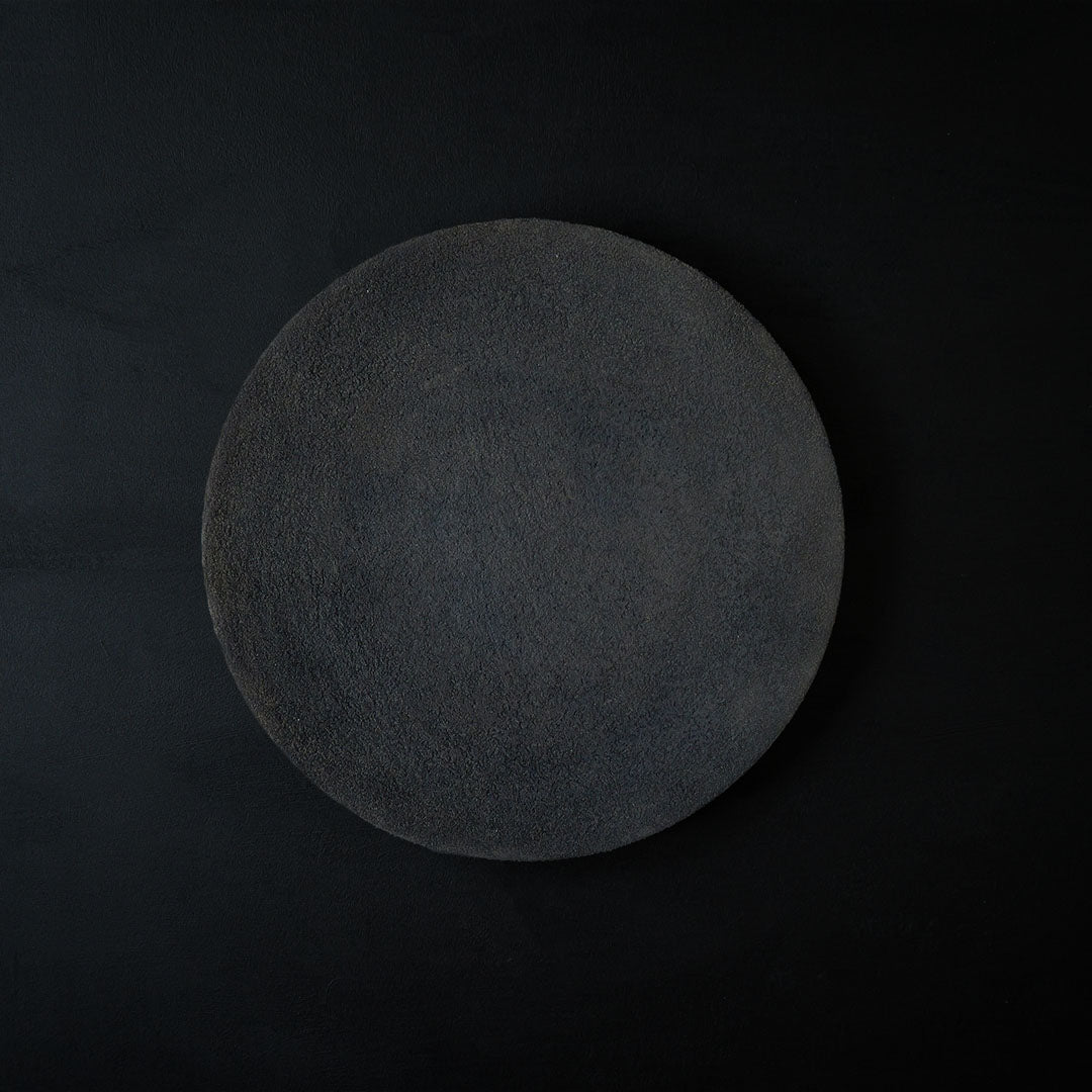 ●25-KF Sabi-urushi Plate 24cm Black