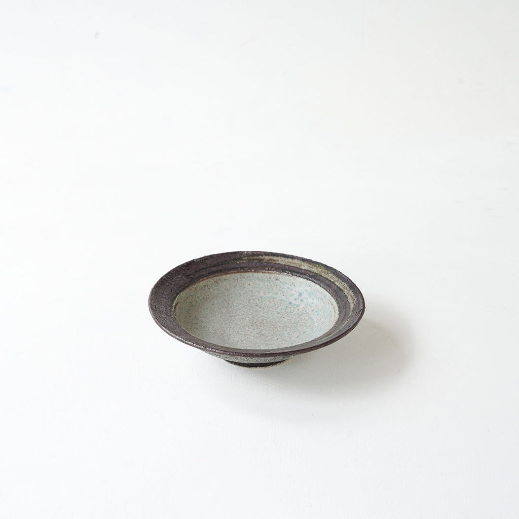 ○24-NT 62荒磁(青灰) リム鉢(Φ150) – 雨晴/AMAHARE