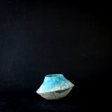 ●25-IY-65ブルー傾き花器