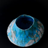 ●25-IY-65ブルー傾き花器