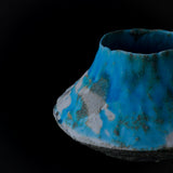 ●25-IY-65ブルー傾き花器