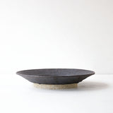 ●24-MM Miyagi Pottery 22cm Rim Plate with Black Glaze