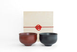 ◆Kihachi Kobo Lily-Shaped Zelcova Bowl (Gift Set of 2)