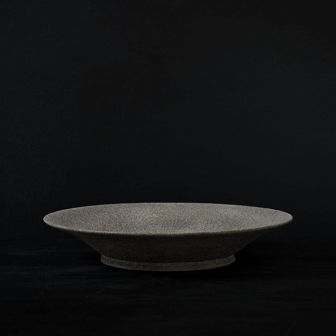 ●25-KF Sabi-urushi Deep Plate 24cm White