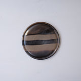 ●25-YT84 窯変黒唐津 線文皿