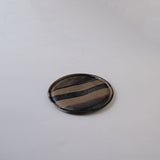 ●25-YT84 窯変黒唐津 線文皿