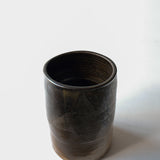 ●25-YT9 窯変黒唐津 筒器