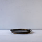 ●25-YT96 黒唐津 平皿