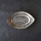 池田優子 楕円皿 中 銀彩 A