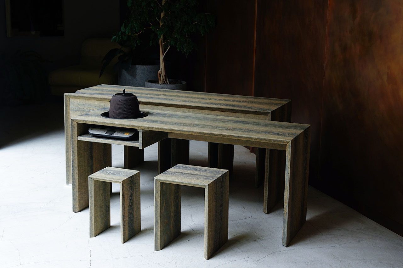 Fuyou Ryurei-joku 7-piece Set (a set of tea service tables and chairs)