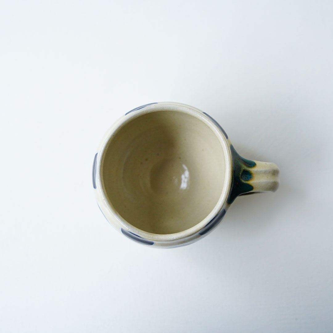 Toubou Makiya Round Mug II Blue Dots