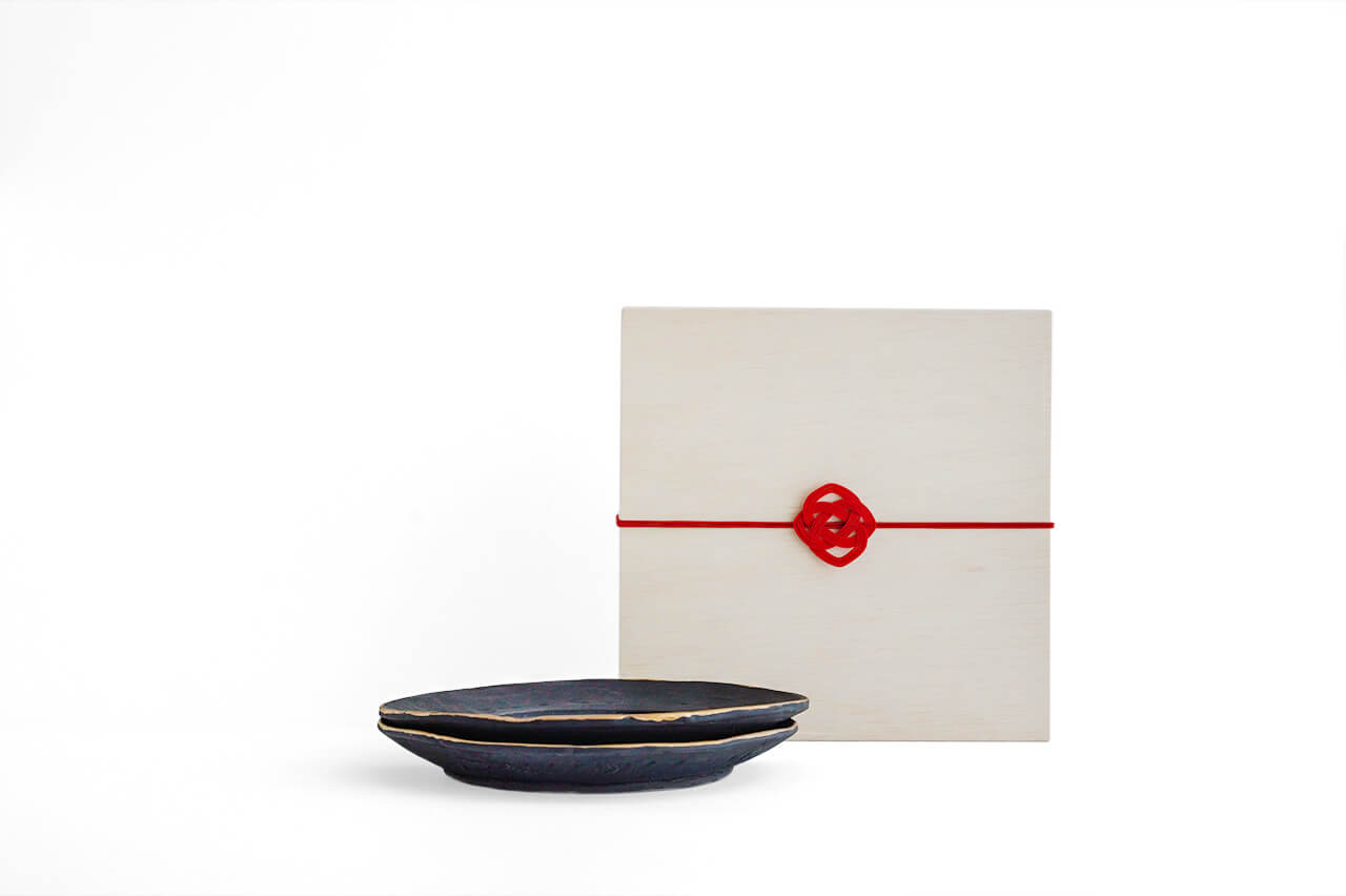 ◆KUROgane PLATE WITH RIM 180 ペアセット