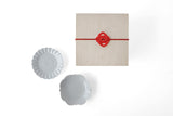 ◆Yazaemon Kiln - Small Chrysanthemum and Four-ridged Plates, Old White Porcelain (Gift Set of 2×2)