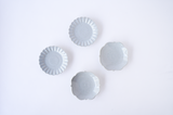 ◆Yazaemon Kiln - Small Chrysanthemum and Four-ridged Plates, Old White Porcelain (Gift Set of 2×2)