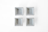 ◆Yazaemon Kiln - Small Square Mamebachi Bowls, Old White Porcelain (Gift Set of 4)