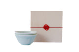 ◆Yuichi Murakami - Celadon Bowl "Makai" (Gift Set of 2, Blue, Small)