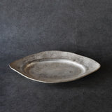 池田優子 楕円皿 中 銀彩 A