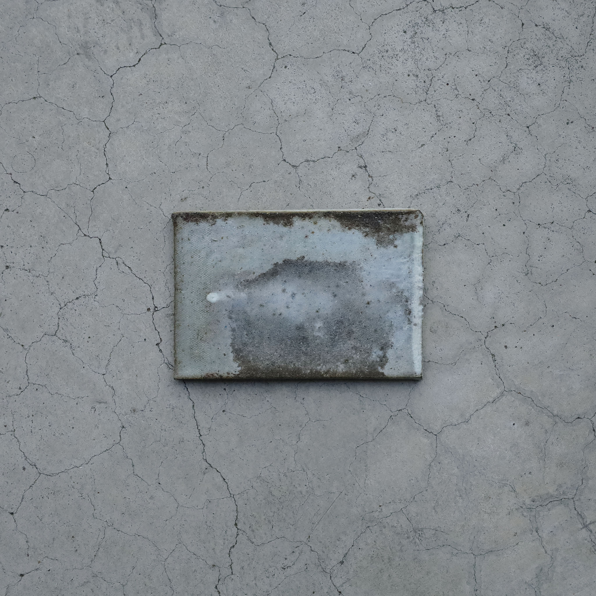 Etsuji Noguchi / White Rust, Ceramic Tray (Postcard Size) B