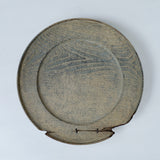 浮様 リム皿 280 鼠 鎹