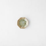 Miyagi Pottery Octangular Plate S Blue Glaze