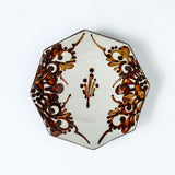 Toubou Makiya Octagonal Plate 18cm Brown