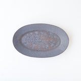 Miyagi Pottery Oval L Black Glaze