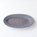 Miyagi Pottery Oval L Black Glaze