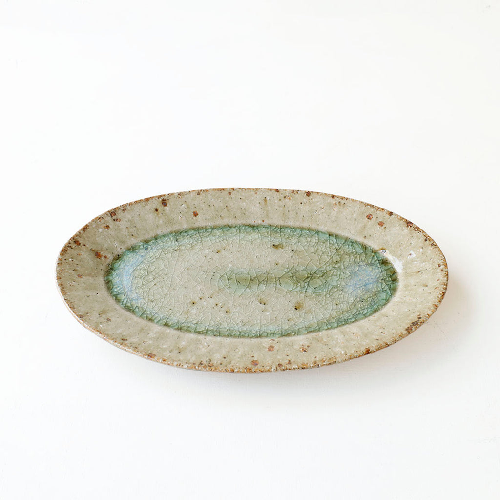 宮城陶器 オーバル 大 青磁釉 – 雨晴/AMAHARE