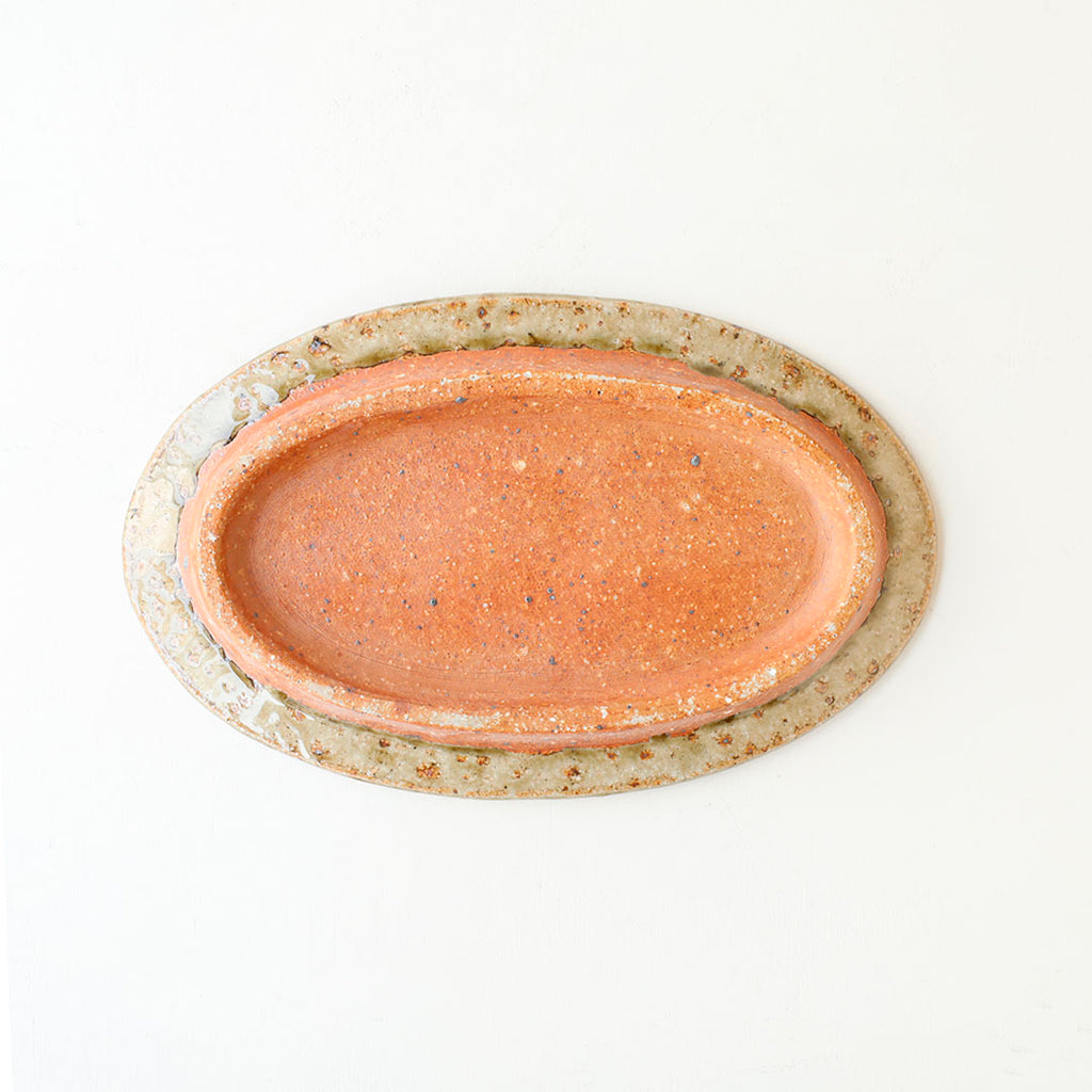 宮城陶器 オーバル 大 青磁釉 – 雨晴/AMAHARE